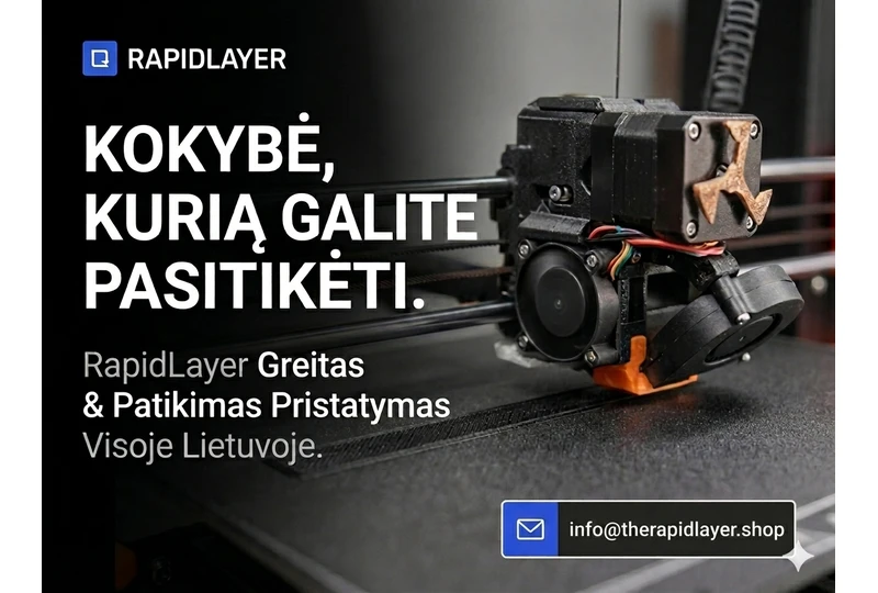 Greitos 3D detal?s iš PLA, PETG, TPU, CF ||Kokybiškas 3D spausdinimas visoje Lietuvoje||Funkciniai prototipai ir korpusai greitai||Išmanios 3D detal?s iš patvari? medžiag?||3D spausdinimas su anglies pluoštu