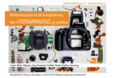 Profesionalus fotoaparatai ir kameros – remontas visoje Lietuvoje