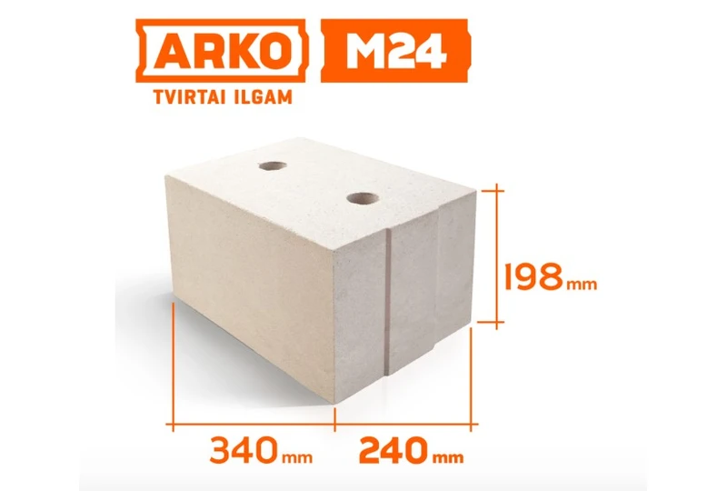 Pigesni blokai Pilait?je!||Blokai M24 - tik 1,50 Eur/vnt!||Paskub?k! 60 pale?i? M24 blok?||Arko M24: sutaupyk statybose!