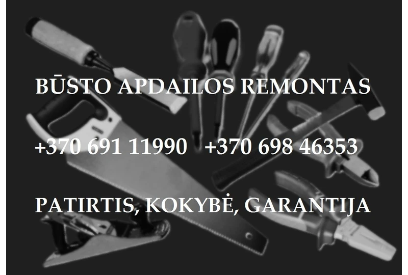 Įgudę apdailos meistrai su garantija