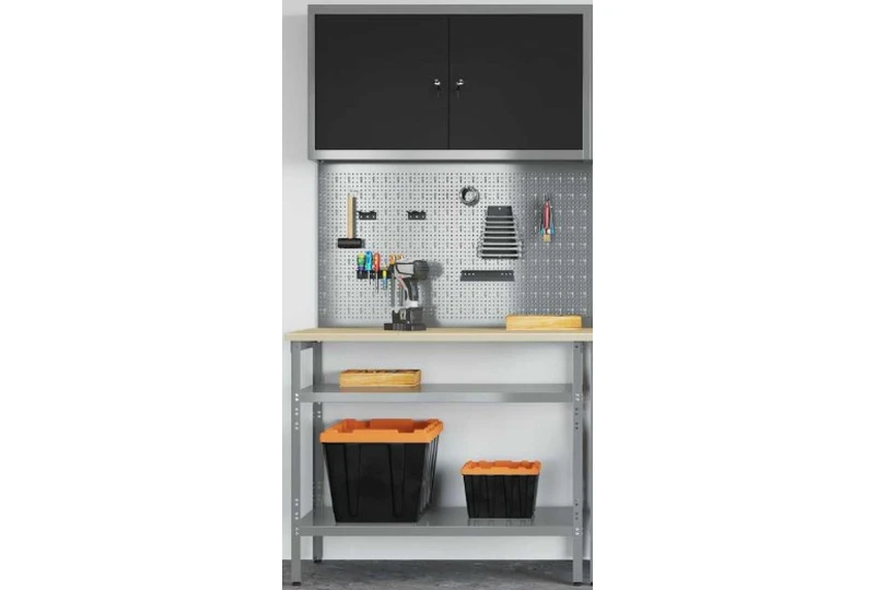 Patenkink savo darbo poreikius už 230€||Pilkas plienas - tvirtas darbui||Ergonomiškas darbo stalo rinkinys perpus kainos