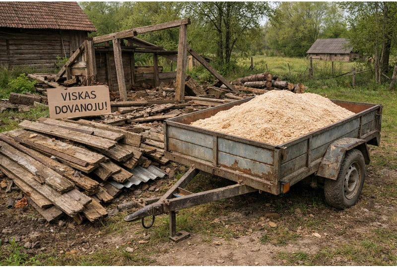 Nemokami tvartelių statybos likučiai