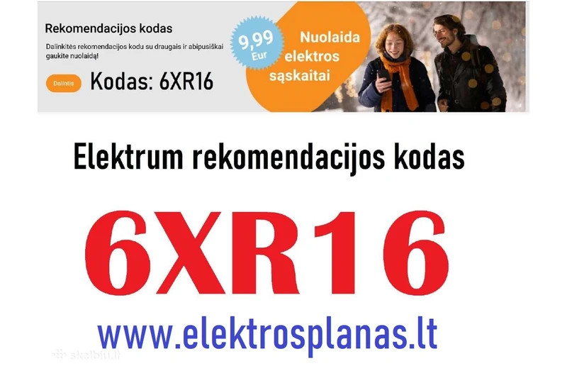 Elektrum rekomendacijos, nuolaidos kodas, premija