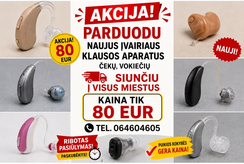 Naujas IV klausos aparatas už 80€||Pagerink klaus? – IV aparatas 80€||Naujas klausos aparatas vos 80 eur?||IV klausos aparatas: siun?iu tik 80€