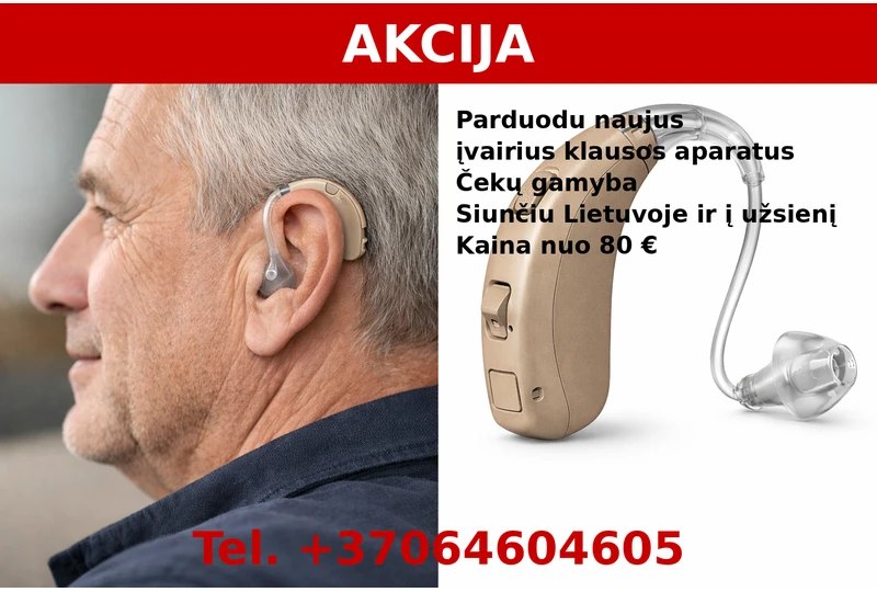 Nauji IV klausos aparatai - siunčiame čekius