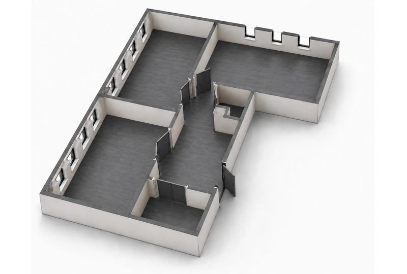 Erdv?s biurai Mažeikiuose už 10€/m²||100m² biuro nuoma Naujojoje g. Mažeikiuose