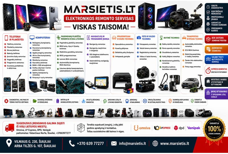 Profesionalus elektronikos remontas visoje Lietuvoje