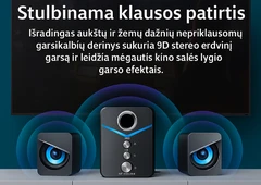 9D kino salės garsas namams su LED apšvietimu