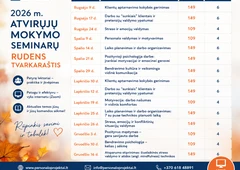 Efektyvi komunikacija: seminaras su psichologe Gintare||Išmok bendrauti ir klausytis: nuotolinis seminaras||Bendravimo kult?ra: seminaras Zoom platformoje 2026 m.||Tobulink vidin? komunikacij?: mokymai su psichologe||Seminaras: bendravimo kult?ra ir veiksminga komunikacija