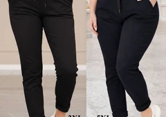 Juodos kelnės aukštu liemeniu nuo S iki 6XL