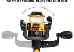 Patogi abipusė rankena dešiniarankiams ir kairiarankiams