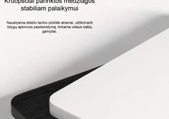 Lengvai reguliuojamas stalas su tvirtu metaliniu rėmu